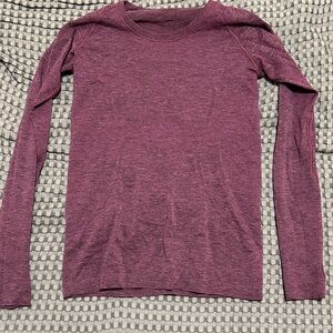 Lululemon Swiftly Heathered Plum long sleeve